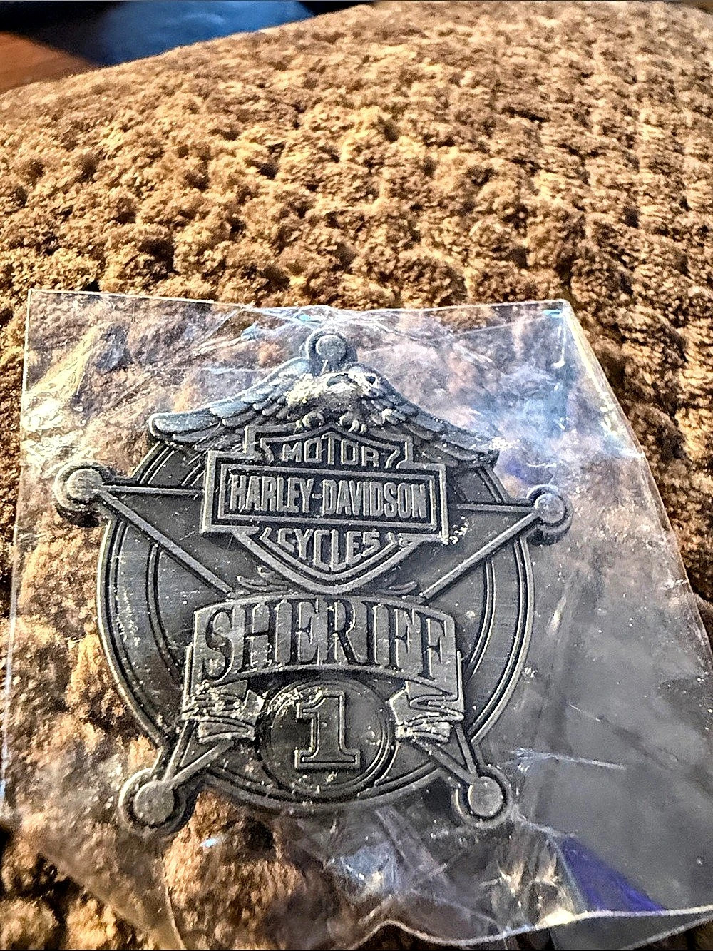 Harley-Davidson Sheriff badge pin Black & Silver NWT
